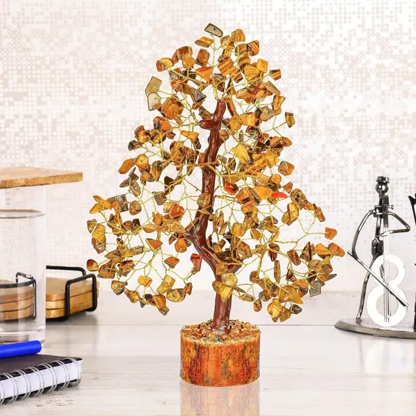 Multiagate_Tiger_Eye_Crystal_-_Crystals_and_Healing_Stones,_Artificial_Tree,_Chakra_Stone_Decorative_Showpiece__-__25_cm_(Stone,_Brown)