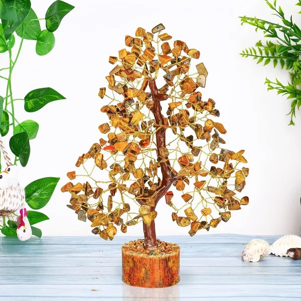 Multiagate_Tiger_Eye_Crystal_-_Crystals_and_Healing_Stones,_Artificial_Tree,_Chakra_Stone_Decorative_Showpiece__-__25_cm_(Stone,_Brown)