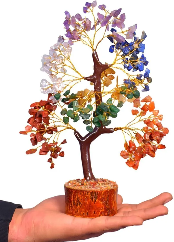 Multiagate_7_Chakra_Tree_of_Life_-_Crystal_Tree_-_Crystal_Tree_-_Meditation_Decor_Decorative_Showpiece__-__25_cm_(Stone,_Multicolor)