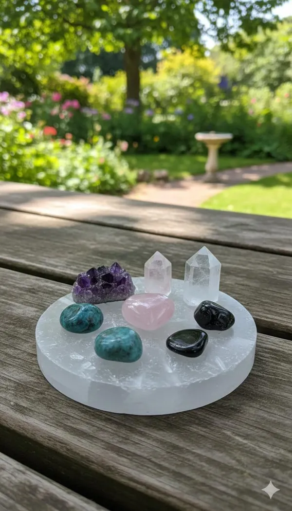 Multiagate_Raw_Moroccan_Selenite_Charging_Plate_|_Natural_Crystal_Charging_Decorative_Showpiece__-__4_cm_(Stone,_White)