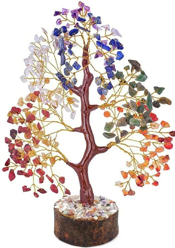 Multiagate_7Chakra_Crystal_Tree_-_Positive_Energy,_Natural_Beauty_of_Multicolor._Decorative_Showpiece__-__25_cm_(Wood,_Multicolor)