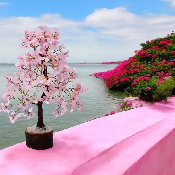 Multiagate_Handcrafted_Crystal_Tree_of_Life_Natural_Gemstone_Decorative_Showpiece__-__25_cm_(Stone,_Pink)