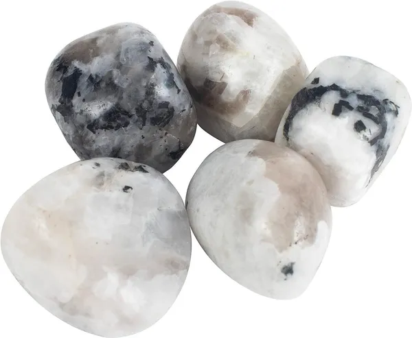 Multiagate_5_Pcs_Rainbow_Moonstone_Polished_Stones_and_Crystals,_Tumbled_Stones_Decorative_Showpiece__-__10_cm_(Stone,_White)