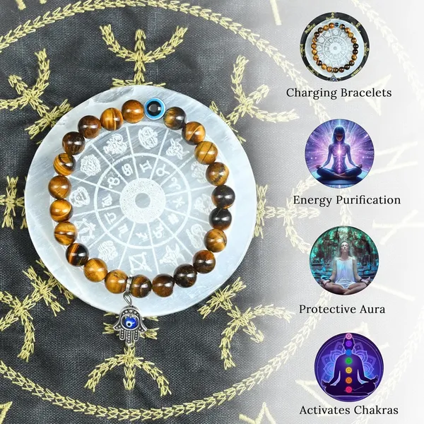 Multiagate_Selenite_Charging_Plate_with_Zodiac_Signs_–_Round_Crystal_Charging_Decorative_Showpiece__-__4_cm_(Stone,_White)