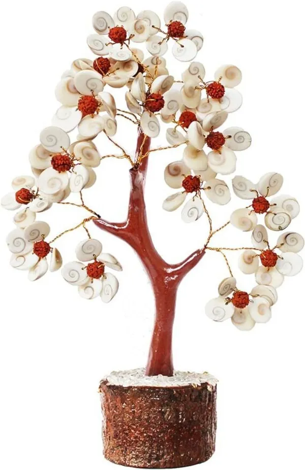 Multiagate_Gomti_Chakra_and_Rudraksh_Floral_Design_Stone_Tree_for_Vastu_and_Healing_Decorative_Showpiece__-__8_cm_(Stone,_Multicolor)