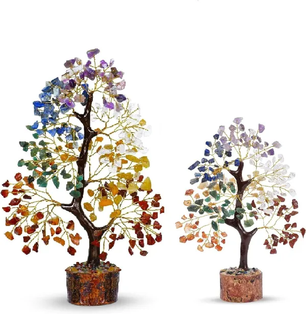 Multiagate_7_Chakra_Tree_of_Life,_Crystals_and_Healing_Stones,_Gifts_for_Women_Decorative_Showpiece__-__25_cm_(Stone,_Multicolor)