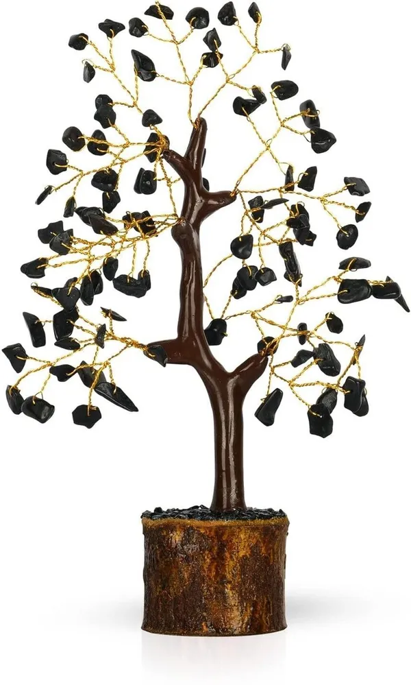 Multiagate_Black_Tourmaline_Tree_Chakra_Tree_-_Crystal_Tree_-_Chakra_Tree_Of_Life_Decorative_Showpiece__-__22_cm_(Stone,_Multicolor)