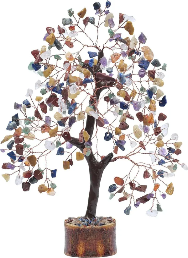 Multiagate_Chakra_Tree,_Gemstones_and_Crystals,_Money_Trees,_Housewarming_Gift_Decorative_Showpiece__-__25_cm_(Stone,_Multicolor)