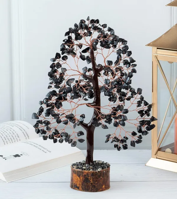 Multiagate_Black_Tourmaline_Tree_-_Crystal_Tree_of_Life_-_Gemstone_Tree_Decorative_Showpiece__-__25_cm_(Stone,_Black)