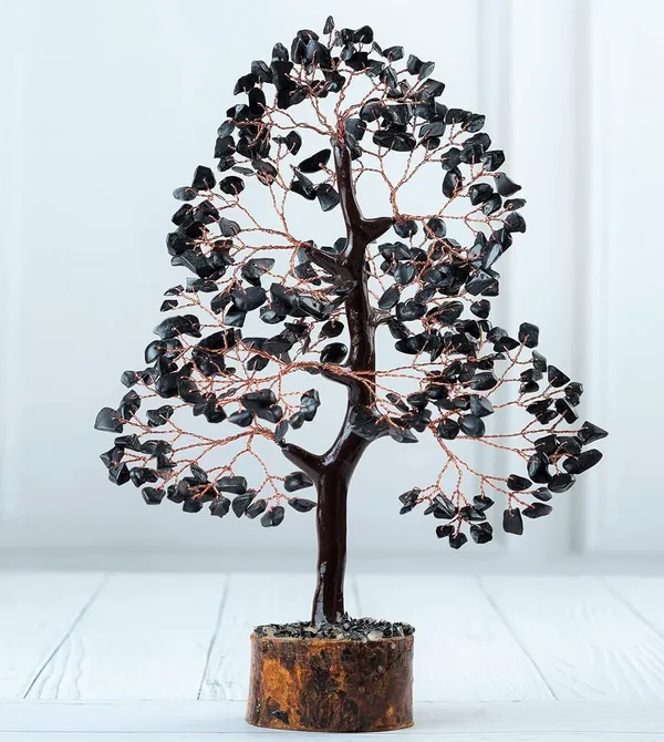 Multiagate_Black_Tourmaline_Tree_-_Crystal_Tree_of_Life_-_Gemstone_Tree_Decorative_Showpiece__-__25_cm_(Stone,_Black)