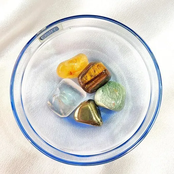 Multiagate_Prosperity_and_Abundance_Crystal_Healing_Tumble_Stone_Set_Decorative_Showpiece__-__4_cm_(Stone,_Multicolor)