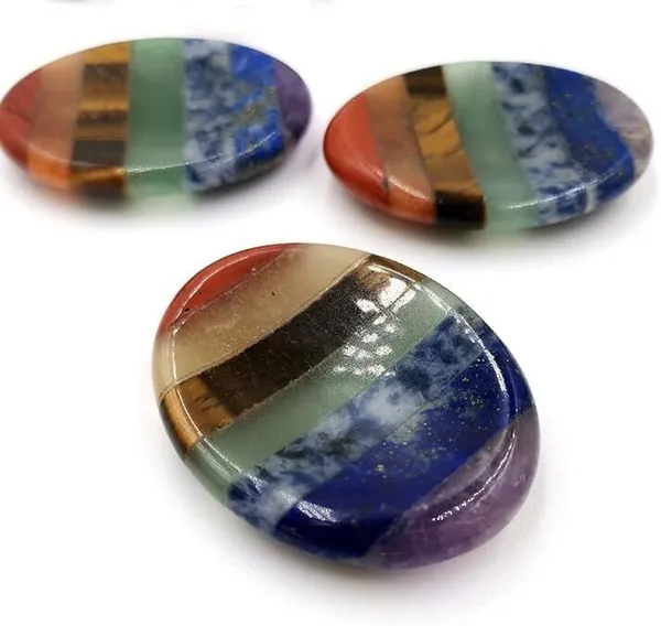 Multiagate_Thumb_Worry_Stone_for_Anxiety,_7_Chakra_Crystals_Healing_Stones_Decorative_Showpiece__-__10_cm_(Stone,_Multicolor)