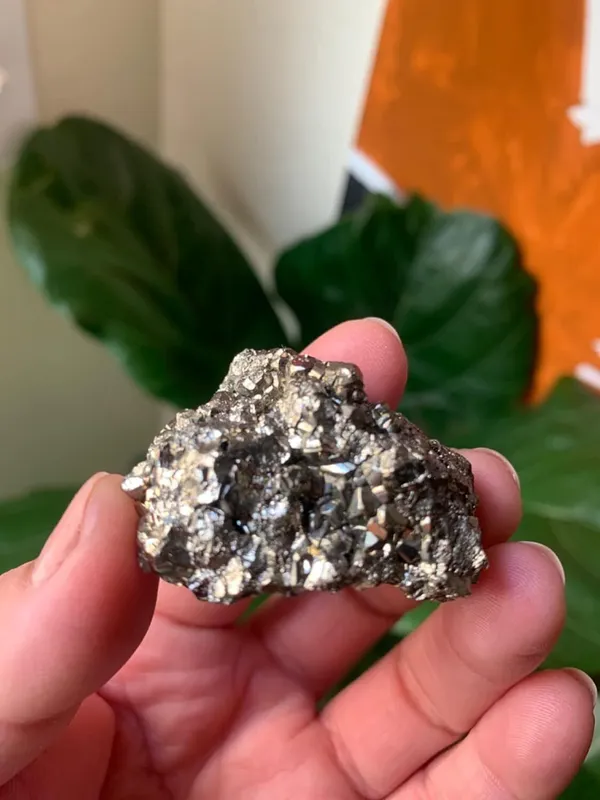 Multiagate_Pyrite_Original_Cluster_-_30_to_40_Grams_Energy_Willpower_and_Manifestation_Decorative_Showpiece__-__4_cm_(Crystal,_Silver)