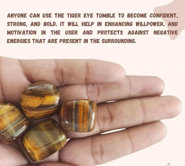 Multiagate_Original_Tiger_Eye_Stone_Tumble_-_Natural_Brown_Crystal_Stones_Tumble_Decorative_Showpiece__-__10_cm_(Stone,_Brown)
