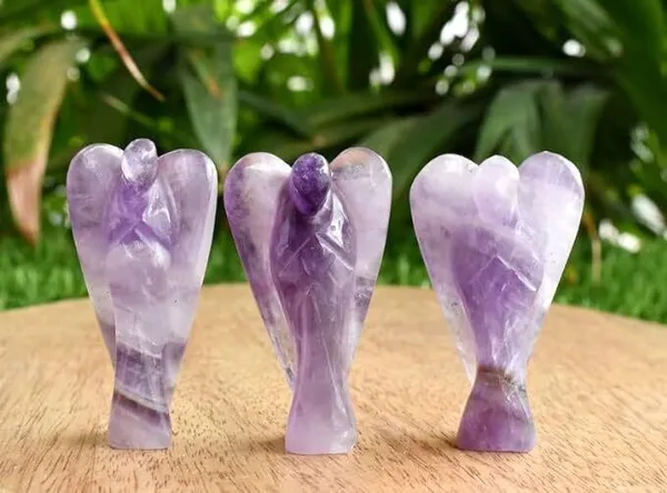 Multiagate_Angel_Figurines_and_Statues_for_Home_Decor_Crystal_Angel_Statue_2INCH_Decorative_Showpiece__-__5_cm_(Marble,_Crystal,_Purple)
