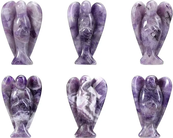 Multiagate_Angel_Figurines_and_Statues_for_Home_Decor_Crystal_Angel_Statue_2INCH_Decorative_Showpiece__-__5_cm_(Marble,_Crystal,_Purple)