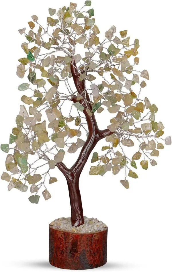 Multiagate_Green_Jade_Crystal_Tree_-_Crystal_Tree,_Green_Jade,_Bonsai_Tree,_Artificial_Tree_Decorative_Showpiece__-__25_cm_(Stone,_Light_Green)