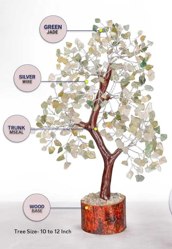 Multiagate_Green_Jade_Crystal_Tree_-_Crystal_Tree,_Green_Jade,_Bonsai_Tree,_Artificial_Tree_Decorative_Showpiece__-__25_cm_(Stone,_Light_Green)
