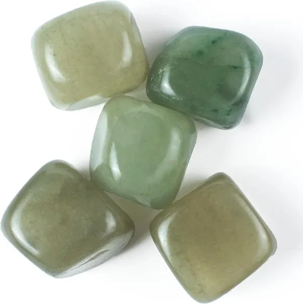 Multiagate_5_Pcs_Green_Jade_Polished_Stones_and_Crystals,_Tumbled_Stones_Decorative_Showpiece__-__10_cm_(Stone,_Green)