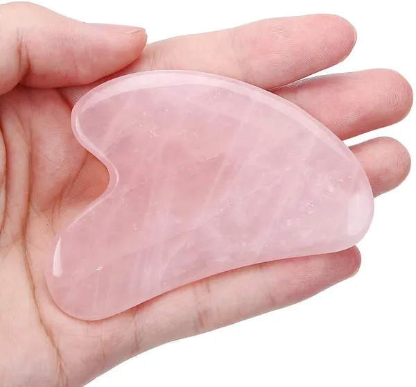Multiagate_Rose_Quartz_Gua_Sha_Stone_Healing_Tool_for_Meditation,_Yoga,_Reflexology_Decorative_Showpiece__-__10_cm_(Stone,_Pink)