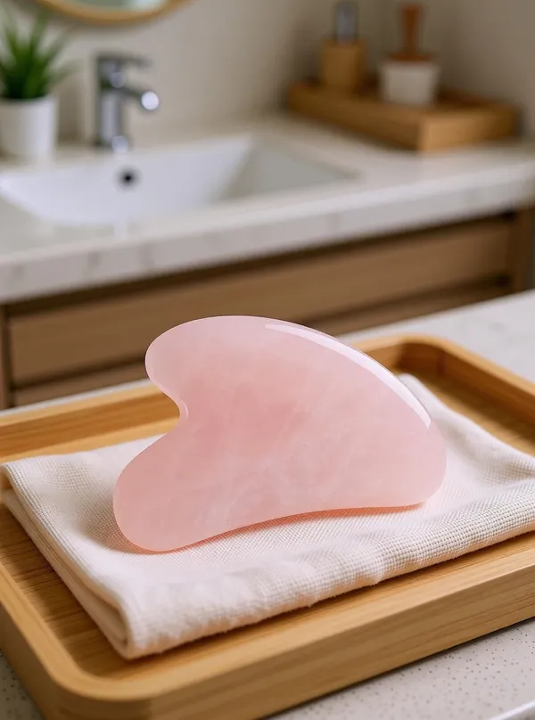 Multiagate_Rose_Quartz_Gua_Sha_Stone_Healing_Tool_for_Meditation,_Yoga,_Reflexology_Decorative_Showpiece__-__10_cm_(Stone,_Pink)