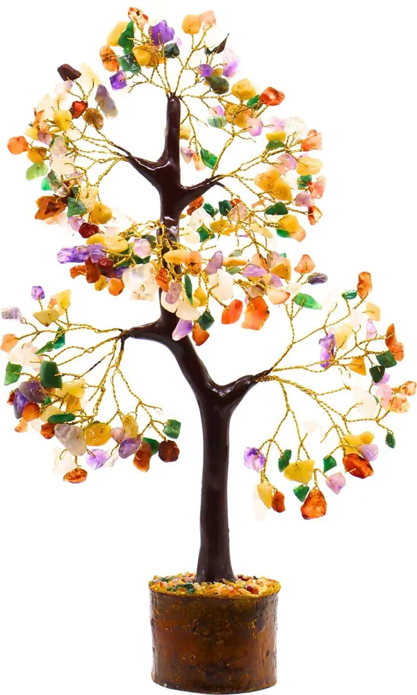 Multiagate_Mix_Chakra_Crystal_Tree_Bonsai_Money_Tree_for_Good_Luck_Tree_Decorative_Showpiece__-__23_cm_(Stone,_Multicolor)