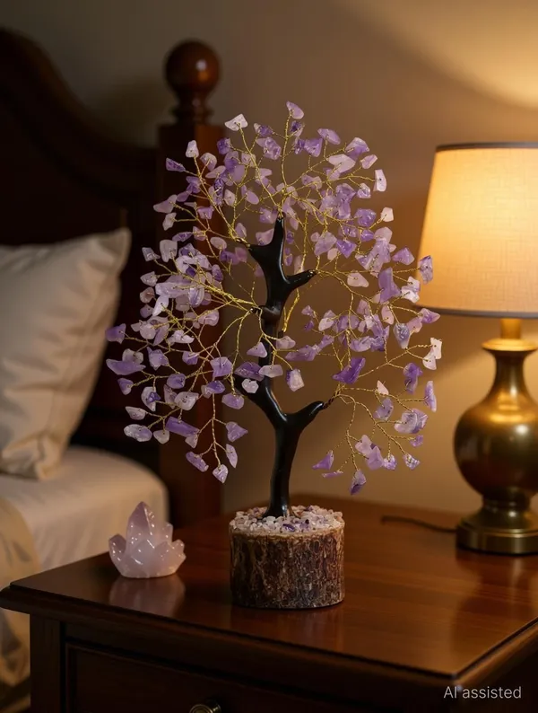 Multiagate_Amethyst_Tree_-_Crystals_200_Beads_Stone_Tree_-_Feng_Shui_Decor_-_Money_Tree_Decorative_Showpiece__-__23_cm_(Stone,_Purple)