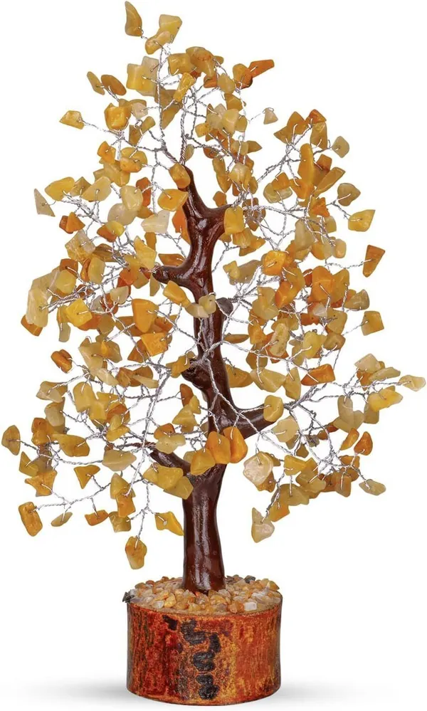 Multiagate_Yellow_Aventurine_Tree_-_Aventurine_Crystals,_Gemstone_Tree,_Chakra_Tree_Decorative_Showpiece__-__25_cm_(Stone,_Yellow)