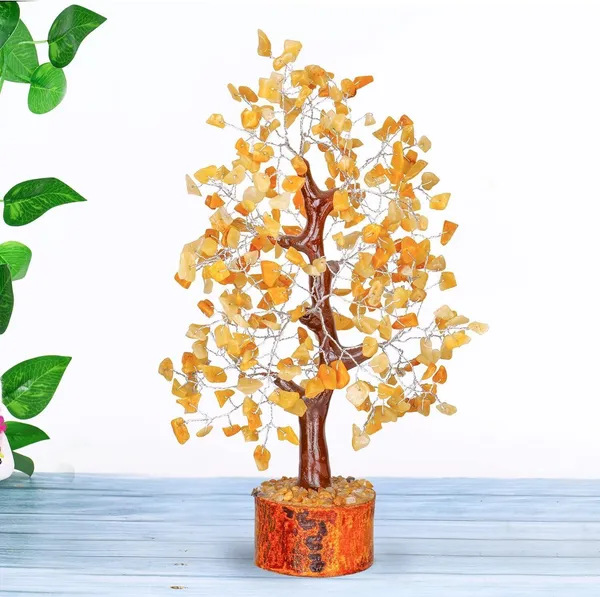 Multiagate_Yellow_Aventurine_Tree_-_Aventurine_Crystals,_Gemstone_Tree,_Chakra_Tree_Decorative_Showpiece__-__25_cm_(Stone,_Yellow)