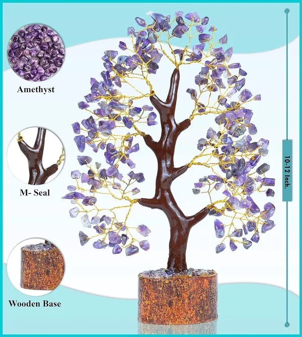 Multiagate_Amethyst_Crystal_Tree_of_Life_-_Gemstone_Tree_for_Positive_Energy_-_Chakra_Tree_Decorative_Showpiece__-__25_cm_(Stone,_Multicolor)