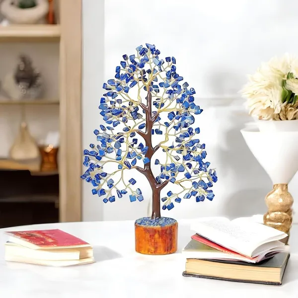 Multiagate_300_Beads_Handcrafted_Crystal_Tree_of_Life_Natural_Gemstone_Decorative_Showpiece__-__25_cm_(Stone,_Multicolor)