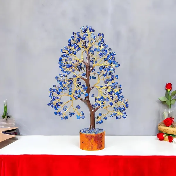 Multiagate_300_Beads_Handcrafted_Crystal_Tree_of_Life_Natural_Gemstone_Decorative_Showpiece__-__25_cm_(Stone,_Multicolor)