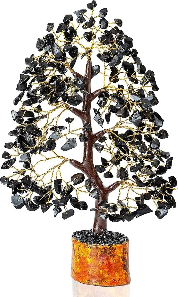 Multiagate_Black_Tourmaline_Money_Bonsai_Tree_Positive_Energy,_Chakra_Tree_Decorative_Showpiece__-__25_cm_(Stone,_Black)