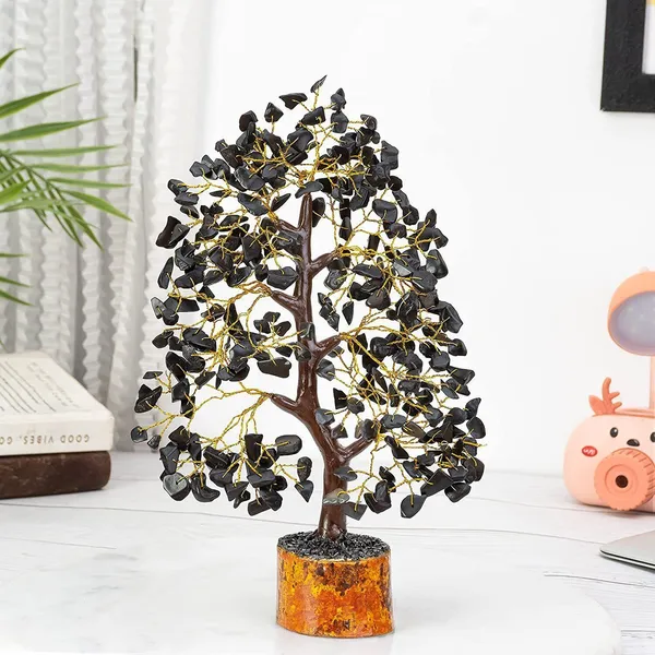 Multiagate_Black_Tourmaline_Money_Bonsai_Tree_Positive_Energy,_Chakra_Tree_Decorative_Showpiece__-__25_cm_(Stone,_Black)