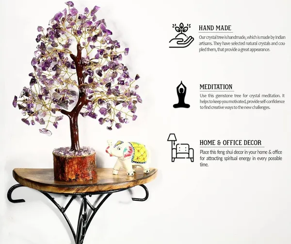 Multiagate_Amethyst_Crystal_Tree,_Crystals_and_Stones,_Amethyst_Crystals_Decorative_Showpiece__-__25_cm_(Stone,_Purple)