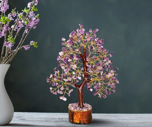 Multiagate_Amethyst_Crystal_Tree,_Crystals_and_Stones,_Amethyst_Crystals_Decorative_Showpiece__-__25_cm_(Stone,_Purple)