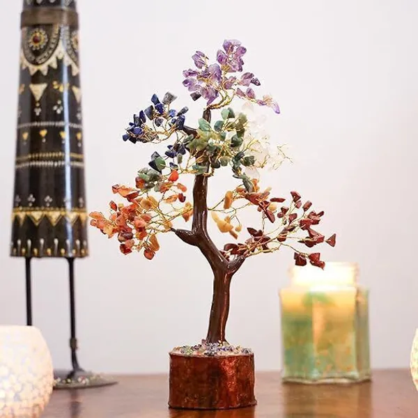 Multiagate_7_Chakra_Crystal_Tree_of_Life,_Showpiece_for_Good_Luck_Home_Decor_Item_Decorative_Showpiece__-__25_cm_(Stone,_Multicolor)