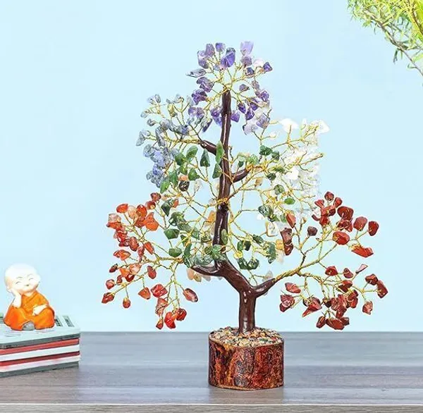 Multiagate_Seven_Chakra_Crystal_Money_Tree_Feng_Shui_Bonsai_Healing_Decorative_Showpiece__-__25_cm_(Stone,_Multicolor)