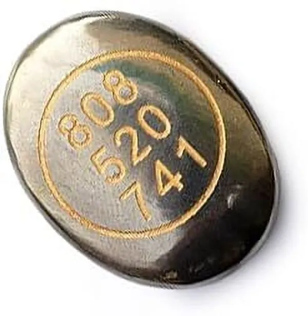 Multiagate_Golden_Pyrite_Zibu_symbol_Cabochon/Money_Coin_to_Attract_Money_Decorative_Showpiece__-__5_cm_(Stone,_Gold)