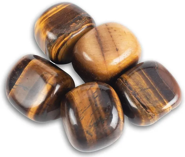 Multiagate_5_Pcs_Tiger_Eye_Polished_Stones_and_Crystals,_Tumbled_Stones_Decorative_Showpiece__-__10_cm_(Crystal,_Brown)