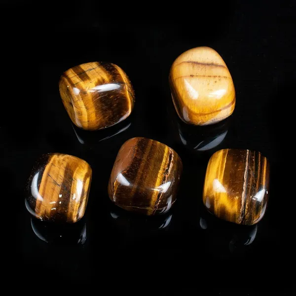 Multiagate_5_Pcs_Tiger_Eye_Polished_Stones_and_Crystals,_Tumbled_Stones_Decorative_Showpiece__-__10_cm_(Crystal,_Brown)