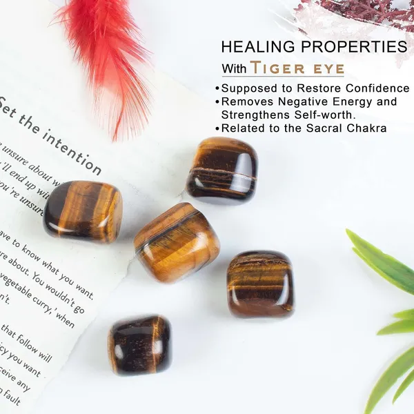 Multiagate_5_Pcs_Tiger_Eye_Polished_Stones_and_Crystals,_Tumbled_Stones_Decorative_Showpiece__-__10_cm_(Crystal,_Brown)