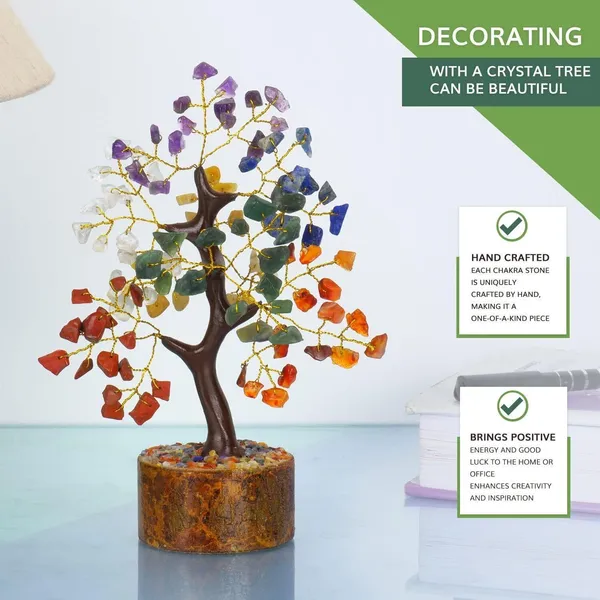 Multiagate_7_Chakra_Stones_-_Feng_Shui_Decor_-_Chakra_Tree_of_Life_-_Gemstone_Tree_Decorative_Showpiece__-__15_cm_(Crystal,_Multicolor)