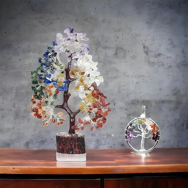 Multiagate_7_Seven_Chakra_Crystal_Natural_Gemstone_Bonsai_Money_Tree_for_Good_Luck,_Decorative_Showpiece__-__28_cm_(Stone,_Multicolor)