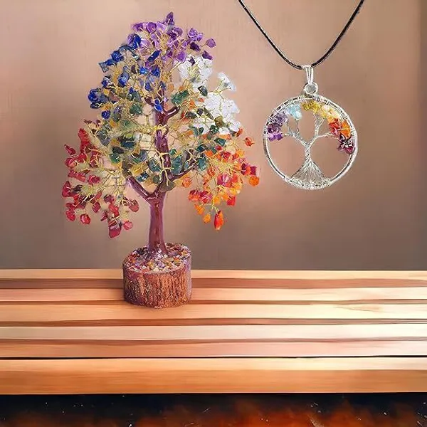 Multiagate_7_Seven_Chakra_Crystal_Natural_Gemstone_Bonsai_Money_Tree_for_Good_Luck,_Decorative_Showpiece__-__28_cm_(Stone,_Multicolor)