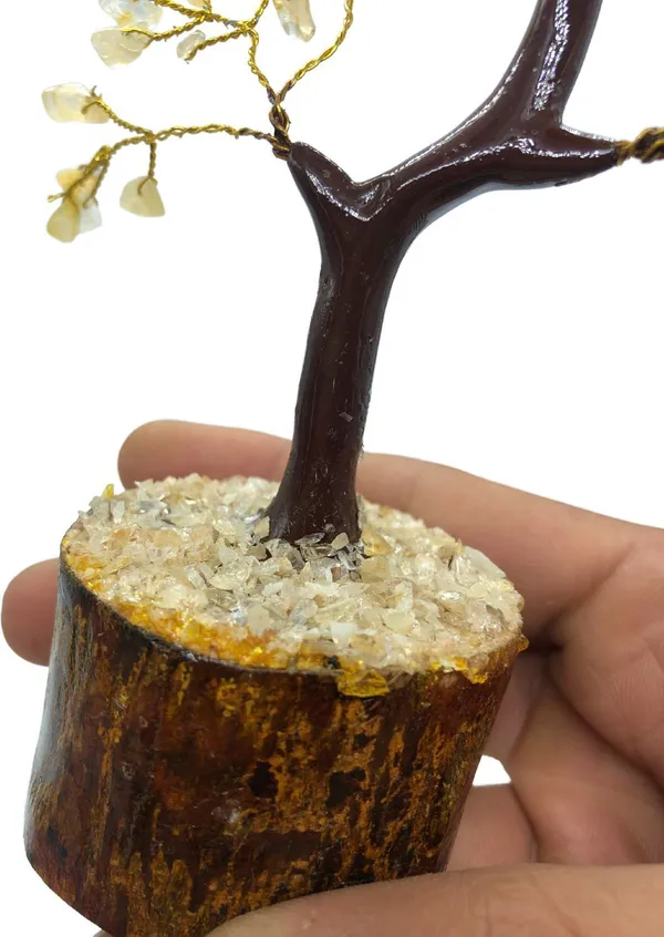 Multiagate_Decorative_Showpiece__-__20_cm_(Crystal,_Wood,_Yellow)