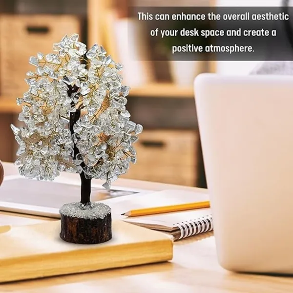 Multiagate_Clear_Quartz_Crystal_Tree_for_Good_Luck_-_Healing_Crystals_Money_Tree_Decorative_Showpiece__-__25_cm_(Stone,_Clear)