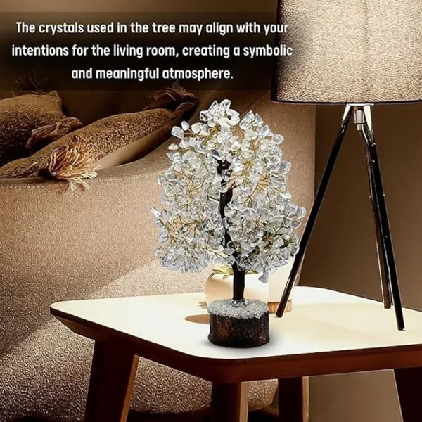 Multiagate_Clear_Quartz_Crystal_Tree_for_Good_Luck_-_Healing_Crystals_Money_Tree_Decorative_Showpiece__-__25_cm_(Stone,_Clear)