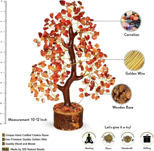 Multiagate_Carnelian_Crystal_Tree_for_Positive_Energy,_Gifts_for_Spiritual_People_Decorative_Showpiece__-__28_cm_(Crystal,_Multicolor)
