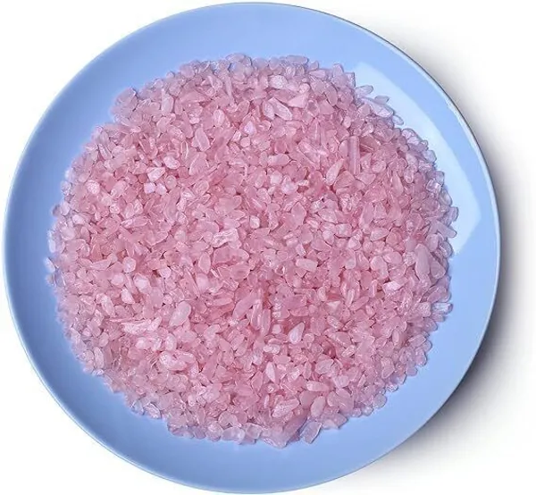 Multiagate_Rose_Quartz_Crushed_Stone_Crystal_Chips_Bulk_Natural_Gemstones_Decorative_Showpiece__-__10_cm_(Stone,_Pink)